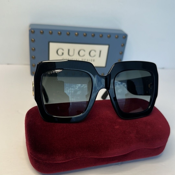 💯 - Authentic New Gucci sunglasses Urban GG0102S 001 - Picture 7 of 13